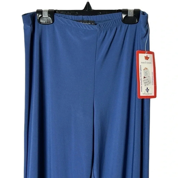 NWT 🇨🇦 blue cropped pullover pants ,size slits with button accents  . Vtg? - Picture 2 of 6